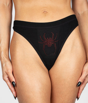 AiraModal™ Black Widow Mid-Rise Thong