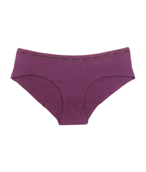 Basic Plum Knotty Cotton Brief