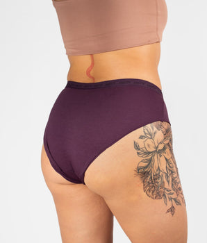 Basic Plum Knotty Cotton Brief