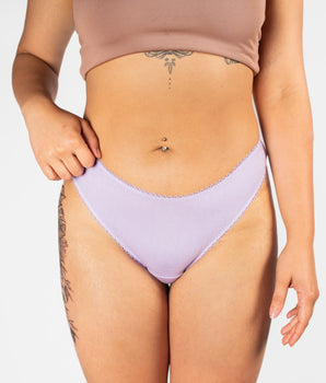 AiraModal™ Basic Ribbed Lavender Thong