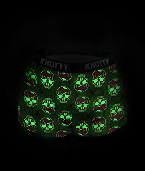 AiraModal™ Hypnotic Skull Glowing Boyshort