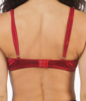 Luxe Satin Bra - Wine Red