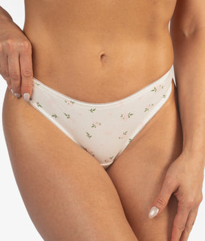 AiraModal™ Jersey Ribbed Floral Thong