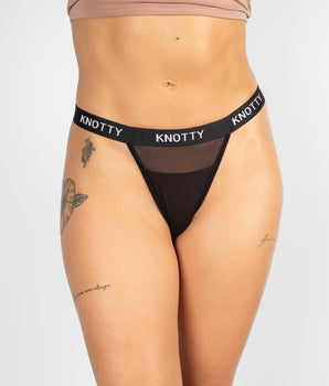 AiraModal™ Knotty Me Black Thong