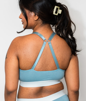 BeChill™  Compression Front Closure Blue Bralette