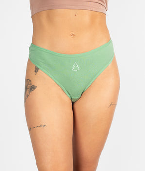 AiraModal™ Smiley Christmas Tree Ribbed Thong