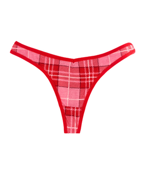 BeChill™ Berry Bliss Ripped Plaid Thong