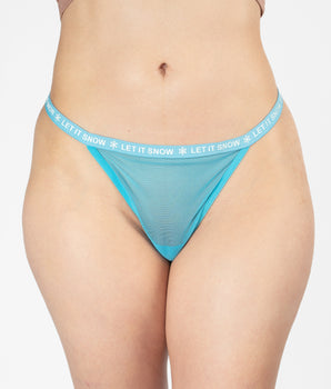 Aqua Let it Snow G-String