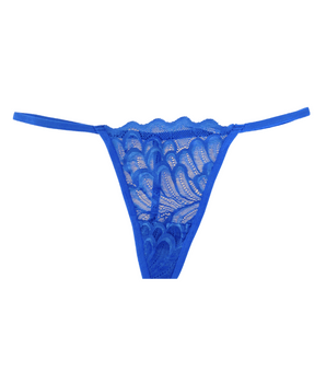 Royal Blue Petal Lace G-String