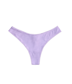 BeChill™ Basic Ribbed Lavender Thong